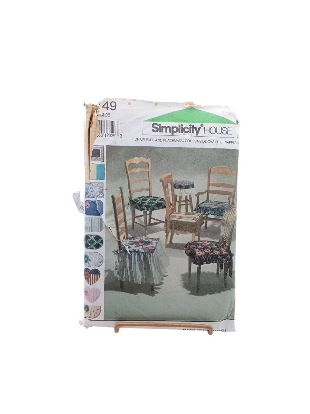 Simplicity 7749 Vintage Sewing Pattern Chair Pads & Placemats All Sizes 1992 Com